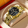 Men's Watches Metal Stainless Steel Round Business Fashion Waterproof With Calendar