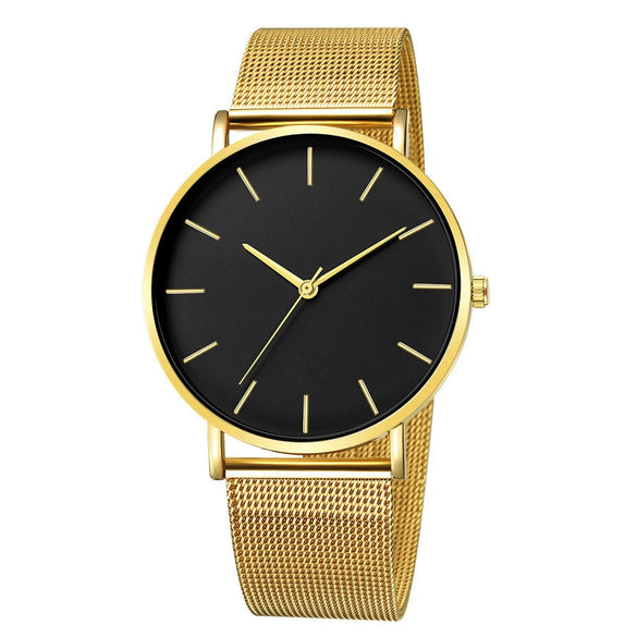 Men's Watches Ultrathin Simple Band Alloy Stainless Steel Belt Round Dial Leisure Style