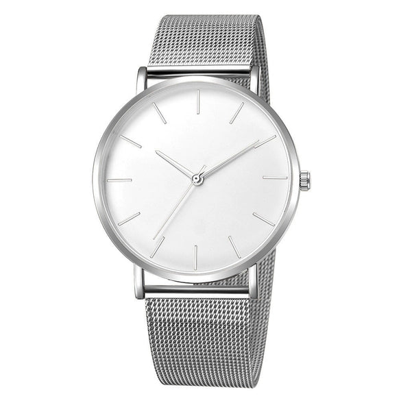 Men's Watches Ultrathin Simple Band Alloy Stainless Steel Belt Round Dial Leisure Style