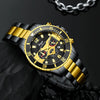Men's Waterproof Alloy Strap Round Dial Business Style Watch