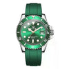 Men's Waterproof Luminous Multifunctional Quartz Watch With Silicone Strap And Alloy Case Round Dial