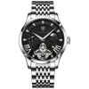 Men's Waterproof Luminous Quartz Watch Alloy Case Stainless Steel Strap Round Dial