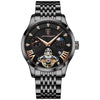 Men's Waterproof Luminous Quartz Watch Alloy Case Stainless Steel Strap Round Dial