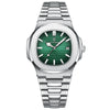 Men's Waterproof Luminous Ultrathin Quartz Watch Alloy Stainless Steel Square Dial Leisure Style