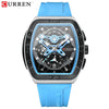 Men's Waterproof Multifunction Alloy And Silicone Leisure Round Watch With Mineral Strengthened Glass Mirror And Stainless Steel Pin Buckle