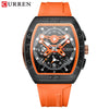 Men's Waterproof Multifunction Alloy And Silicone Leisure Round Watch With Mineral Strengthened Glass Mirror And Stainless Steel Pin Buckle