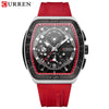 Men's Waterproof Multifunction Alloy And Silicone Leisure Round Watch With Mineral Strengthened Glass Mirror And Stainless Steel Pin Buckle