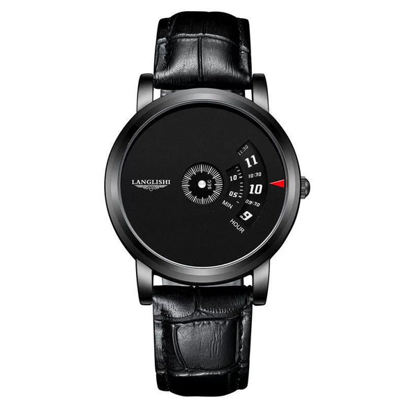 Men's Waterproof Ultrathin Quartz Watch With Stainless Steel Strap Alloy Case And Round Dial