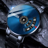 Men's Waterproof Watches Automatic Movement Leisure Style Round Dial Steel Case Mineral Strengthened Glass Mirror
