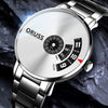 Men's Waterproof Watches Automatic Movement Leisure Style Round Dial Steel Case Mineral Strengthened Glass Mirror