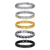 Men's Widefaced Stainless Steel Strap Gold Fashion Bracelet