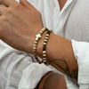 Men's Wooden Bead Handmade Cross Bracelet Hiphop Trendy