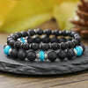 Men's Woven Bracelet Stone Geometric Manual Style Tiger Eye Stone Black Agate