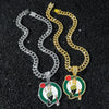 Men's Zinc Alloy Cuban Chain Hiphop Style Cartoon Characters Pendant Necklace With Electroplating