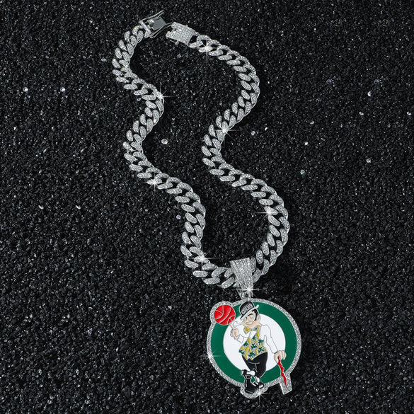 Men's Zinc Alloy Cuban Chain Hiphop Style Cartoon Characters Pendant Necklace With Electroplating