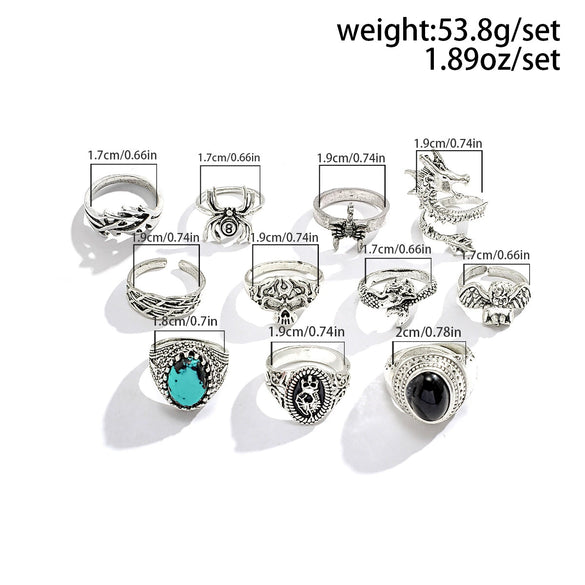 Men's Zinc Alloy Geometric Gem Ring With Electroplating