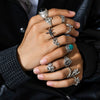 Men's Zinc Alloy Geometric Gem Ring With Electroplating