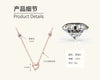Mermaid Tear Necklace 925 Sterling Silver Geometric Fishing Line Chain Gold Plated Women's