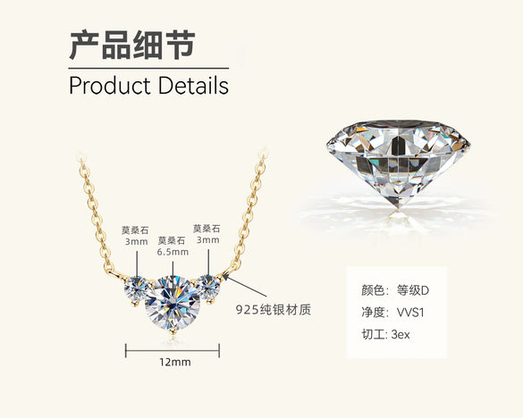 Mermaid Tear Necklace 925 Sterling Silver Geometric Fishing Line Chain Gold Plated Women's
