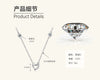 Mermaid Tear Necklace 925 Sterling Silver Geometric Fishing Line Chain Gold Plated Women's