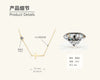 Mermaid Tear Necklace 925 Sterling Silver Geometric Fishing Line Chain Gold Plated Women's