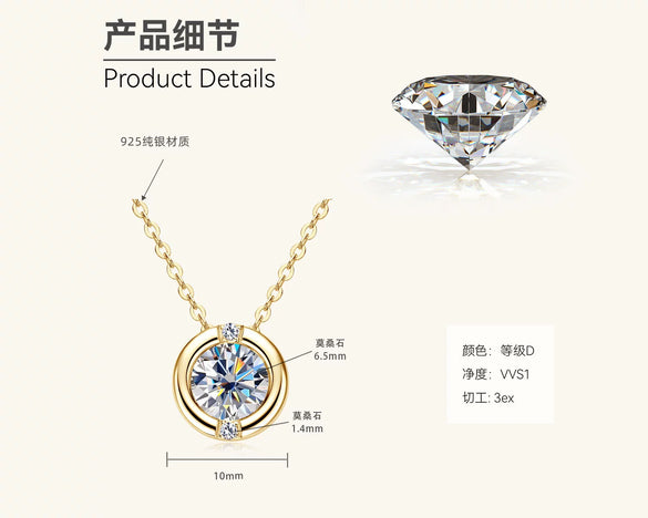 Mermaid Tear Necklace 925 Sterling Silver Geometric Fishing Line Chain Gold Plated Women's
