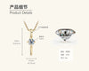 Mermaid Tear Necklace 925 Sterling Silver Geometric Fishing Line Chain Gold Plated Women's