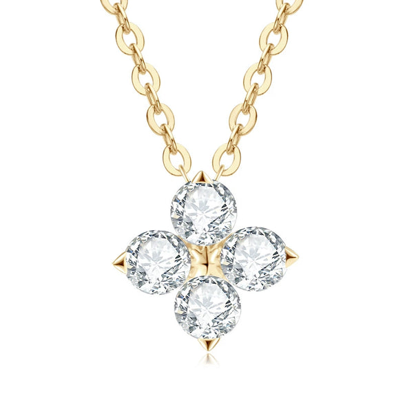 Mermaid Tears Necklace Moissanite Clavicle Chain S925 Sterling Silver Geometric Style