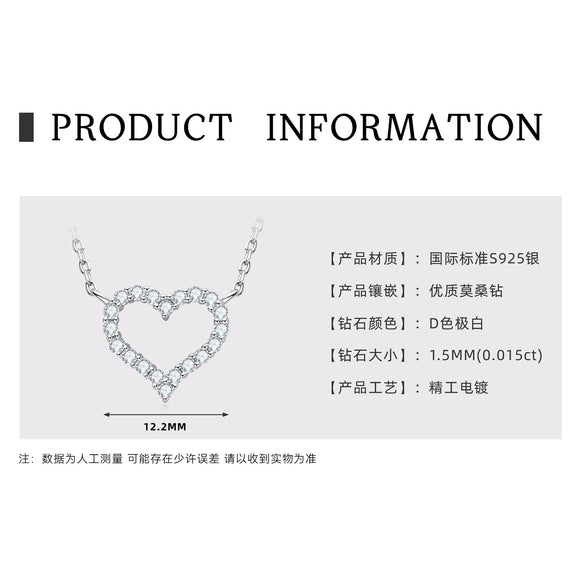 Mermaid Tears Necklace Moissanite Clavicle Chain S925 Sterling Silver Geometric Style