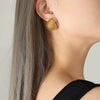 Mesh Hemispherical 316L Stainless Steel Gold Plated Electroplated Geometric Women's Earrings