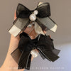 Mesh Pearl Handmade Women's Hair Gripper Headwear With Bow Design