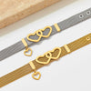Mesh Stainless Steel Couple Love Bracelet With Heart Pattern Electroplated Treatment