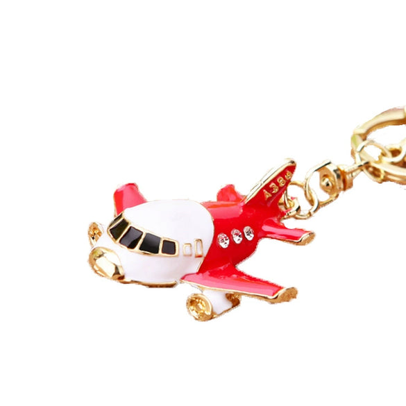 Metal Airplane Cute Style Keychain For Women