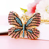 Metal Alloy Colorful Crystal Butterfly Keychain Creative Diamondencrusted Women's Bag Pendant