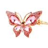 Metal Alloy Colorful Crystal Butterfly Keychain Creative Diamondencrusted Women's Bag Pendant