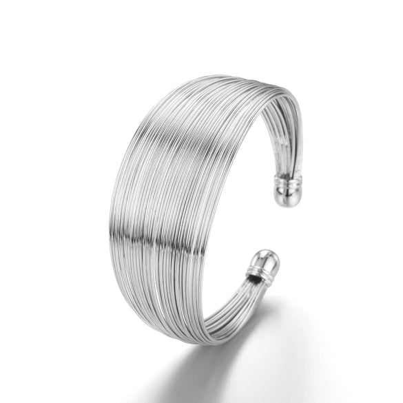 Metal Alloy Geometric Open Bracelet Electroplating Fashion Jewelry