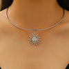 Metal Alloy Geometric Pleated Style Electroplating Earrings And Necklace Accessories For Women