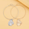 Metal Alloy Geometric Pleated Style Electroplating Earrings And Necklace Accessories For Women