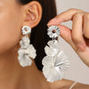 Metal Alloy Geometric Pleated Style Electroplating Earrings And Necklace Accessories For Women