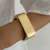 Metal And Acrylic Resin Geometric Cshaped Open Bracelet For Women With Electroplating