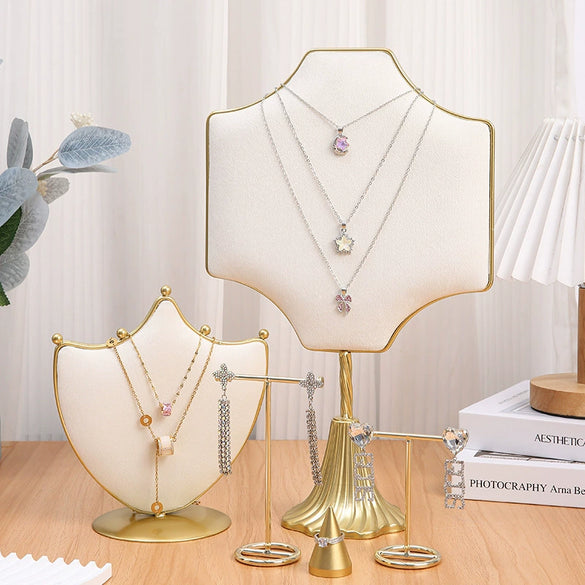 Metal And Super Fiber Splicing Creative Jewelry Rack With Highend Feel For Ring Necklace Bracelet Pendant