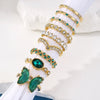 Metal Animal Butterfly Opening Stacked Joint Ring Electroplated Unisex