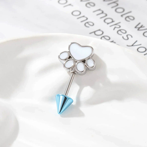 Metal Animal Zodiac Electroplated Cat Claw Cartilage Piercing Jewelry