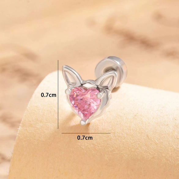 Metal Animals Zodiac Style Electroplated Titanium Steel Girl's Earrings