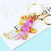 Metal Arowana Car Keychain Cute Key Chain Ring For Men And Women With Crystal As Gift
