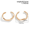 Metal Asymmetrical Lava Bracelet For Women Geometric Style Electroplated