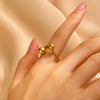 Metal Ball Geometric Ring Electroplated Hand Jewelry For Unisex
