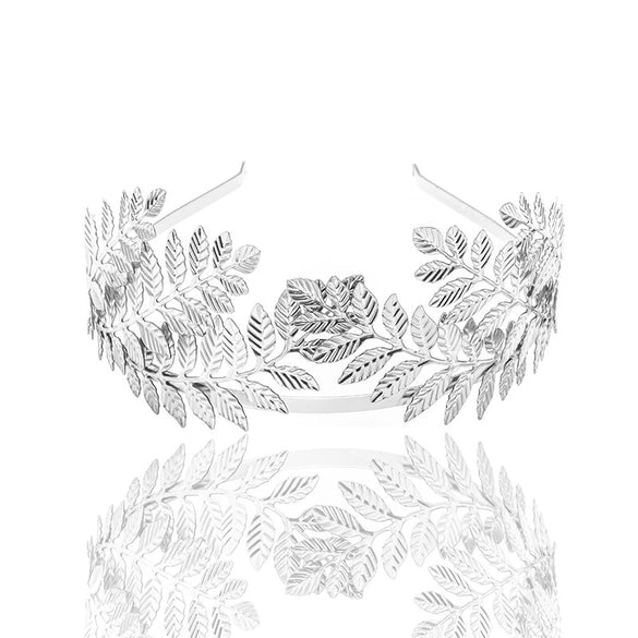 Metal Baroque Fashion Crown Bridal Headband Hair Accessories With Electroplating