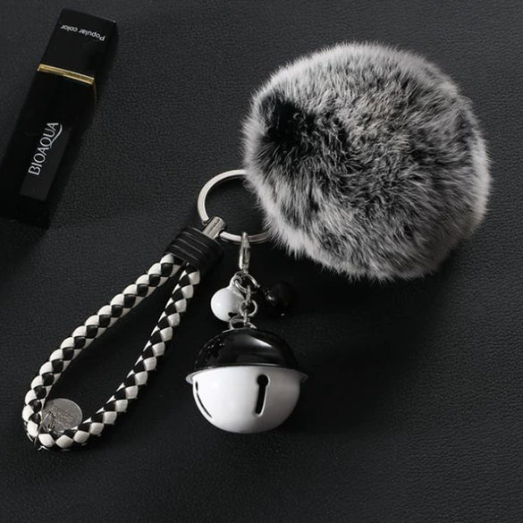 Metal Bell Braided Rope Girl Cute Creative Keychain Schoolbag Pendant