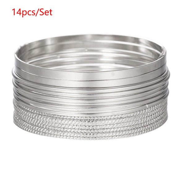 Metal Bohemian Retro Exaggerated Mix And Match Hollow Love Geometric Iron Electroplated Bracelet Jewelry